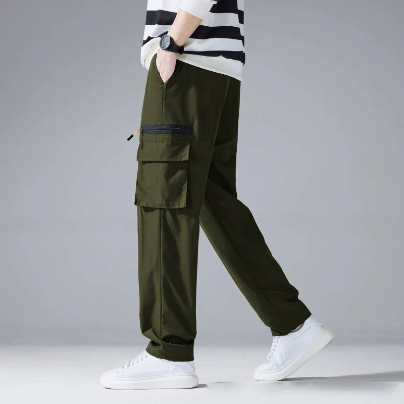 Men's Stretch Terry Work Pants – Casual Retro Fit | All-Season Daily Wear